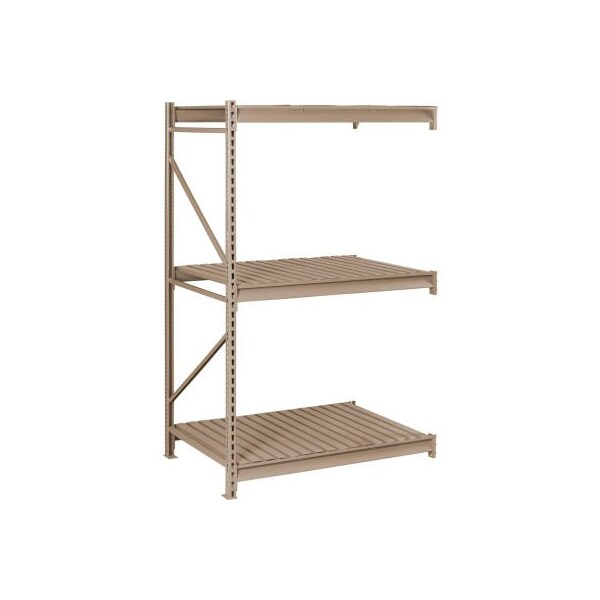 Tennsco Tennsco Bulk Storage Rack - 48"W x 24"D x 96"H - Add-On - 3 Shelf Levels - Steel Deck - Sand BU-482496CA-SND - main